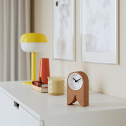 IKEA FLODKRÄFTA  (ИКЕА ФЛОДКРЭФТА)  -  Часы - пробка белый 8x15x4 см