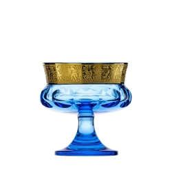Конфетница Moser Mirth Aquamarine, 14 см