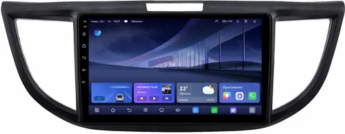 Магнитола для Honda CR-V 4 2012-2016 (большая рамка) - Kuberg QLed, Android 14, TS105, Быстрейшая, CarPlay, SIM-слот