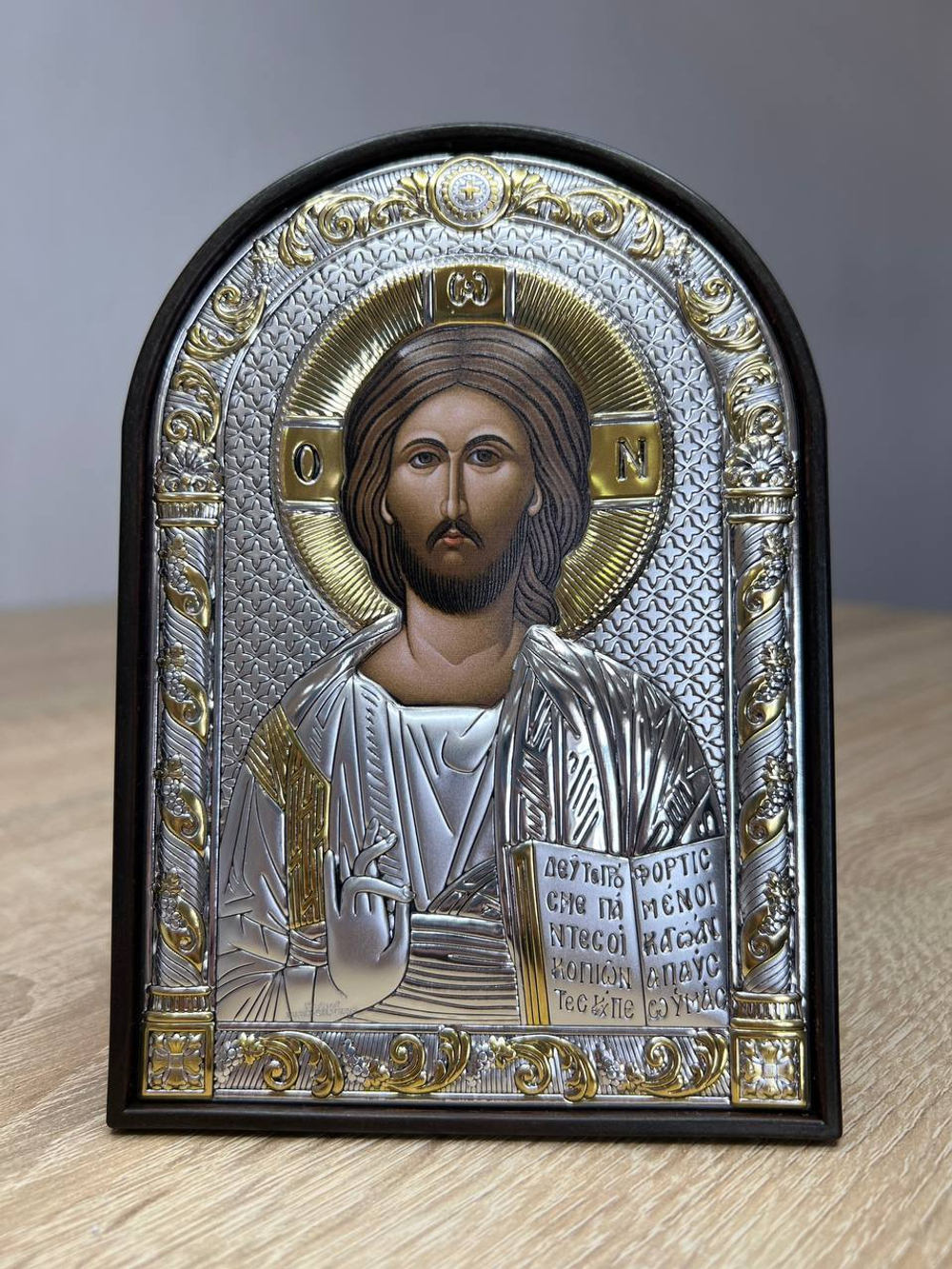 Спаситель, икона арочная, пластик 48x65