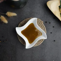 Соусник 60 мл 9,5*9,5 см h2,5 см Mini Mix бумеранг белый фарфор P.L. Proff Cuisine [6]