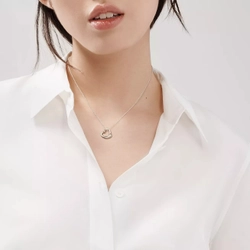 Подвеска из серебра 16мм с бриллиантами , Tiffany💎 Open heart - Единственная в наличии