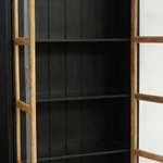 Шкаф книжный Secret de Maison BLACK LABEL (mod. DA-2289) дерево акация, манго, мдф, 110х41х211см, черный/натуральный