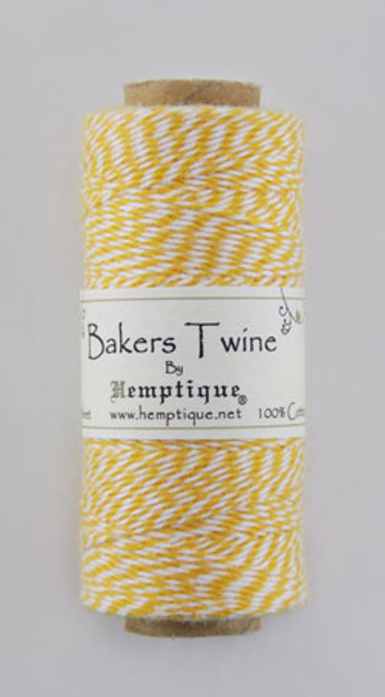 Шнур отделочный ⌀1.0 мм / 125 метров, 2х2 нити, 50г, Bakers Twine на катушке, BTS2YEL-WH