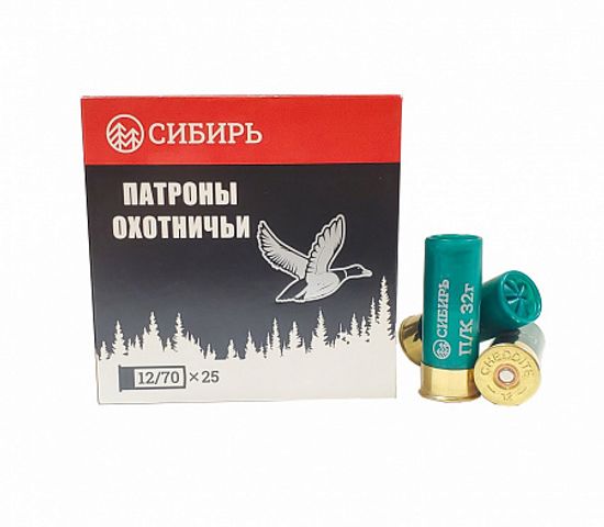 Патрон СИБИРЬ Premium 12/70 № 3 32 гр. Цена за штуку, заказ в пачках