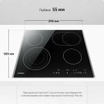 Электрическая варочная поверхность Samsung "NZ64T3536DK", 4 конфорки, черная