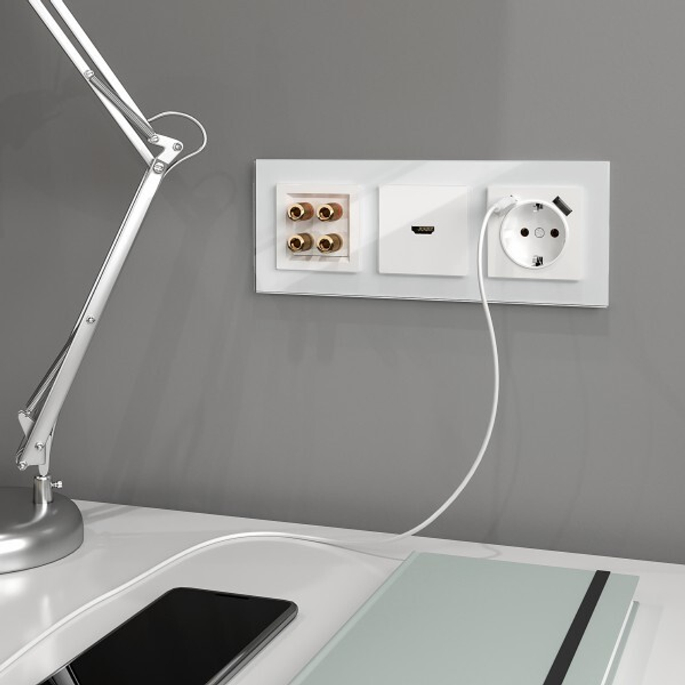 Розетка HDMI (белый)