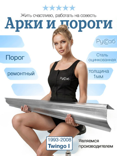 Порог Renault Twingo 1993-2008 (1мм)