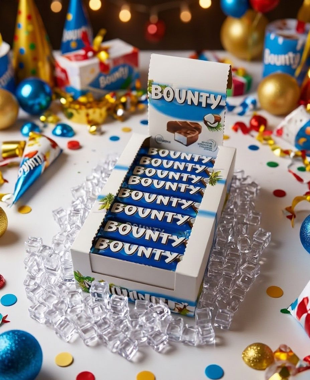 Шоколадный батончик Bounty 55 гр 1 шт