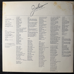 Виниловая пластинка Julio Iglesias ‎– Julio LP