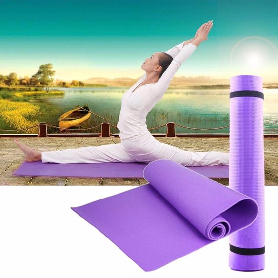 Yoqa xalçası \ Yoga Mat \ Коврик для йоги 68x 24  (bənövşəyi) 6mm