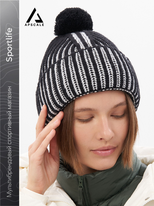 Шапка Apscale Attract Pom Black зимняя