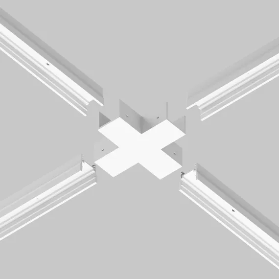 Коннектор X-образный Комплектующие для уличной трековой системы Elasity IP O-TR001-CC-W Maytoni