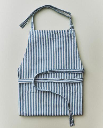 ZARA HOME ХЛОПКОВЫЙ ФАРТУК В ПОЛОСКУ, СИНИЙ