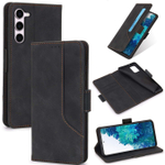 Стильный чехол-книжка из кожи для SAMSUNG S23 (не ULTRA/ FE/ PLUS!) с отделом для наличных, 3 слотами для карт и подставкой