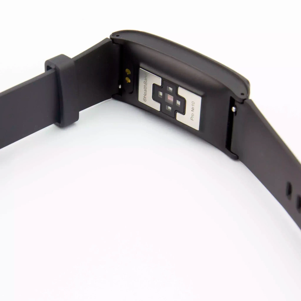 Health Band Pro №10 браслет здоровья с режимом Холтера, чёрный