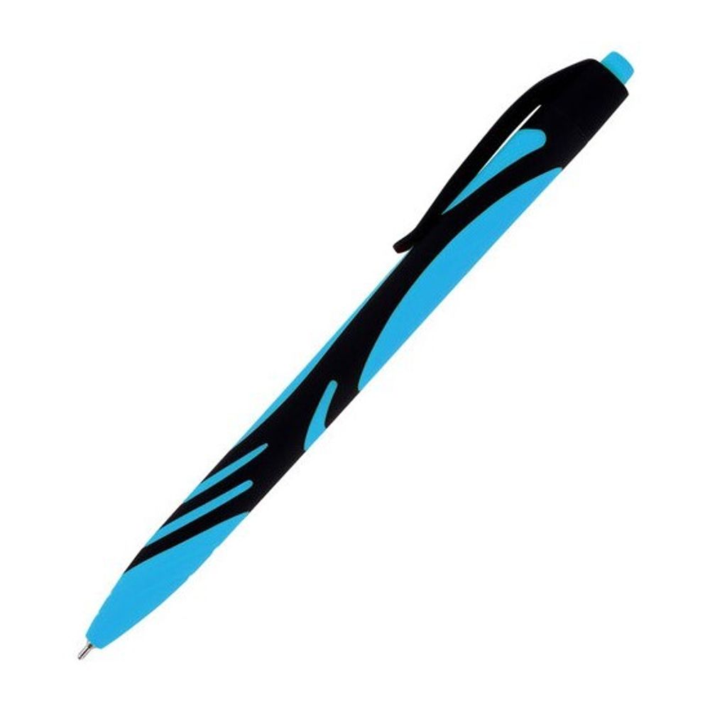 Ручка шариковая автоматическая Brauberg Ultra Color NeonZone, soft-touch, синяя, 0.7мм, 1шт.