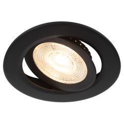 Светильник светодиодный встраиваемый ЭРА KL LED 25A-5 3K BK 5Вт 3000К круглый поворотный черный | Встраиваемые LED светильники