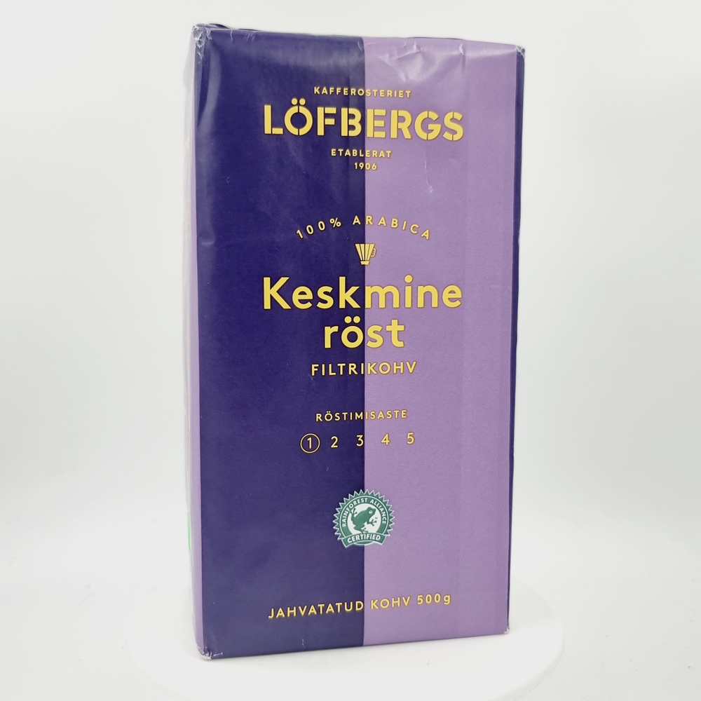 Lofbergs Кофе молотый Кeskmine (фильтр-кофе), средняя обжарка 500 г (из Финляндии)
