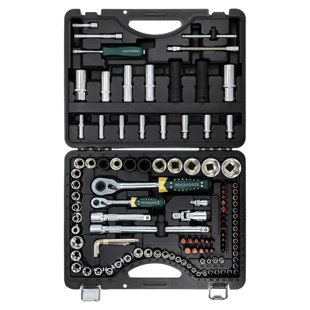 Набор инструментов 108+6пр. 1/4'',1/2''(сорв.гр.) RockFORCE RF-41082-7 Premium