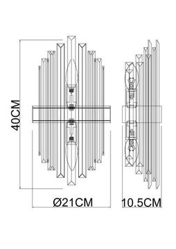 Бра 2*E14 A1068AP-2CC хром Fedelta Arte Lamp