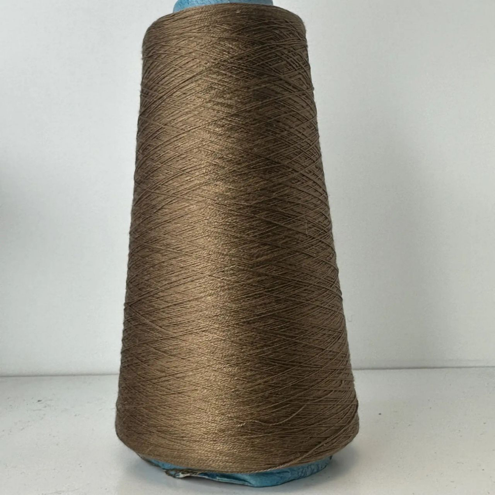 FB silk - Filati Buratti; Filato Alhema; 100% шелк; 3000м/100гр; col.S91, цвет: коричневый с зеленоватым оттенком