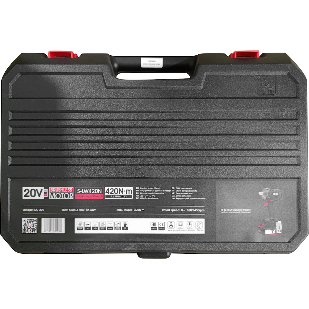 Аккумуляторный ударный гайковерт TEH S-LW420N 20V