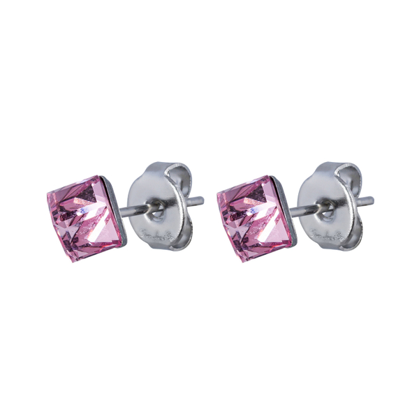 Серьги пусеты Fiore Luna Crystal Pink SWE0127/1 P S