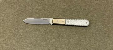 Складной нож Lion Steel "BARLOW Roundhead" L/CK0111 CW c клинком из стали Böhler M390 Microclean®, рукоять титан / карбон