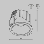 Встраиваемый светильник Technical DL043-01-10W2.7K-RD-B