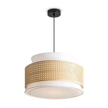 Подвесной светильник 1*Е27 FR5492PL-01B бежевый/белый Weave Freya
