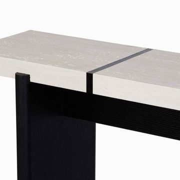 Консоль Silvo 160х34 цвет белый/черный