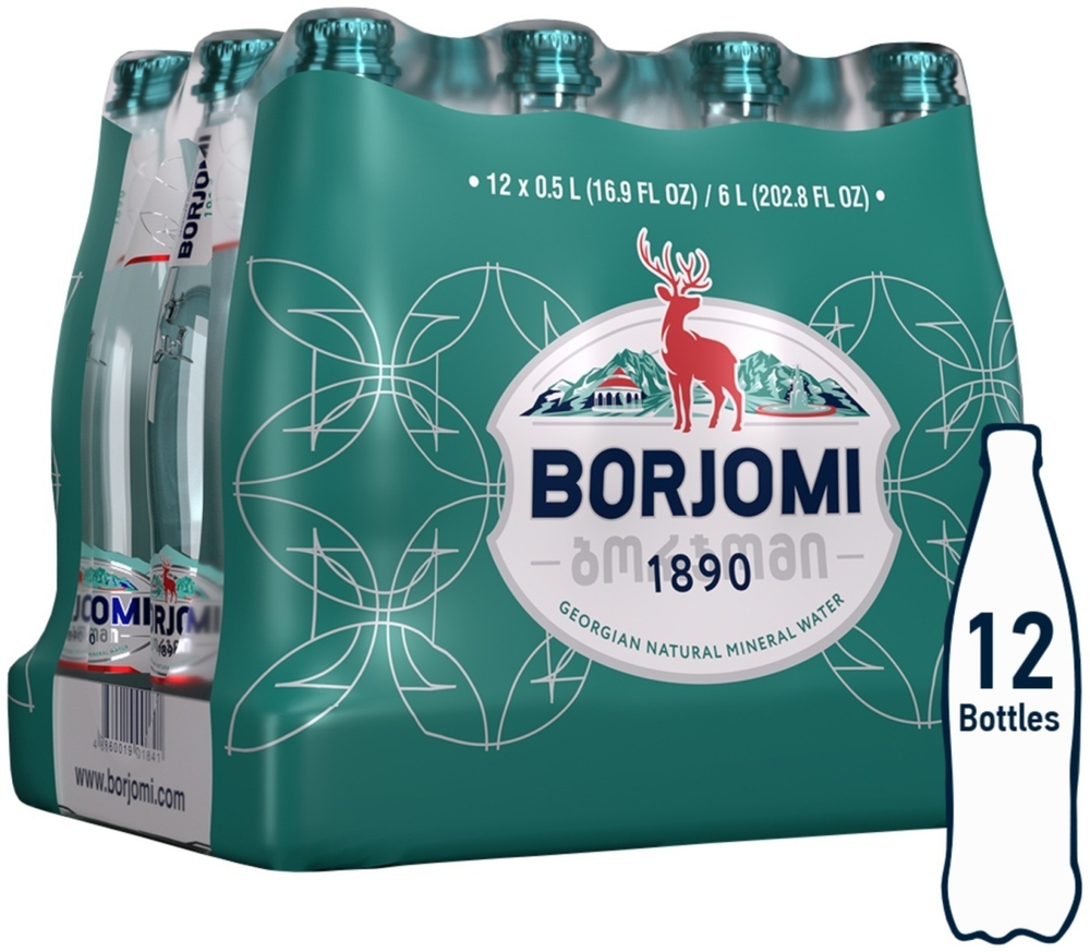 Вода Borjomi лечебно-столовая, Glass 0,5 л. в упаковке (12 шт)