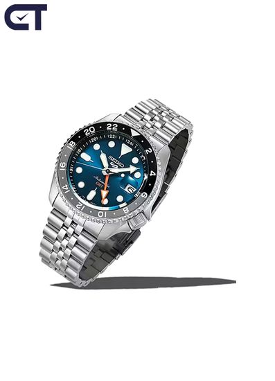 Seiko SSK045K1 5 Sports Racer’s Heritage мужские наручные часы — GMT Special Edition «Velocity Blue»