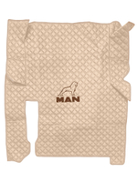 Ковры MAN TGX (автомат, механика) (экокожа, бежевый, бежевый кант, коричневая вышивка)