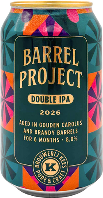 Пиво Кис Баррель Проджект 2026 Двойной ИПА / Kees Barrel Project 2026 Double IPA 0.33 - банка