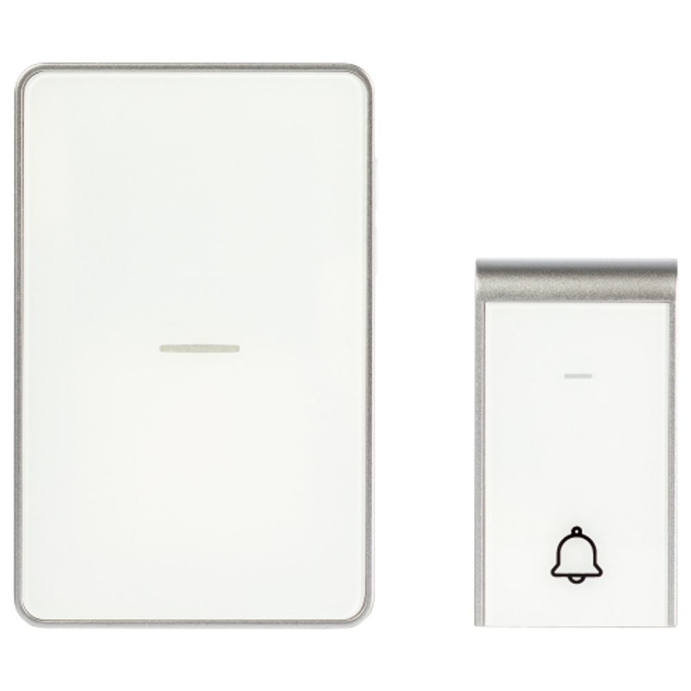 Звонок дверной Intro MP103W беспроводной LED подсветка IP44 150 м белый 38 мелодий | Intro