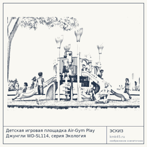 Детская игровая площадка Air-Gym Play Джунгли WD-SL114, серия Экология