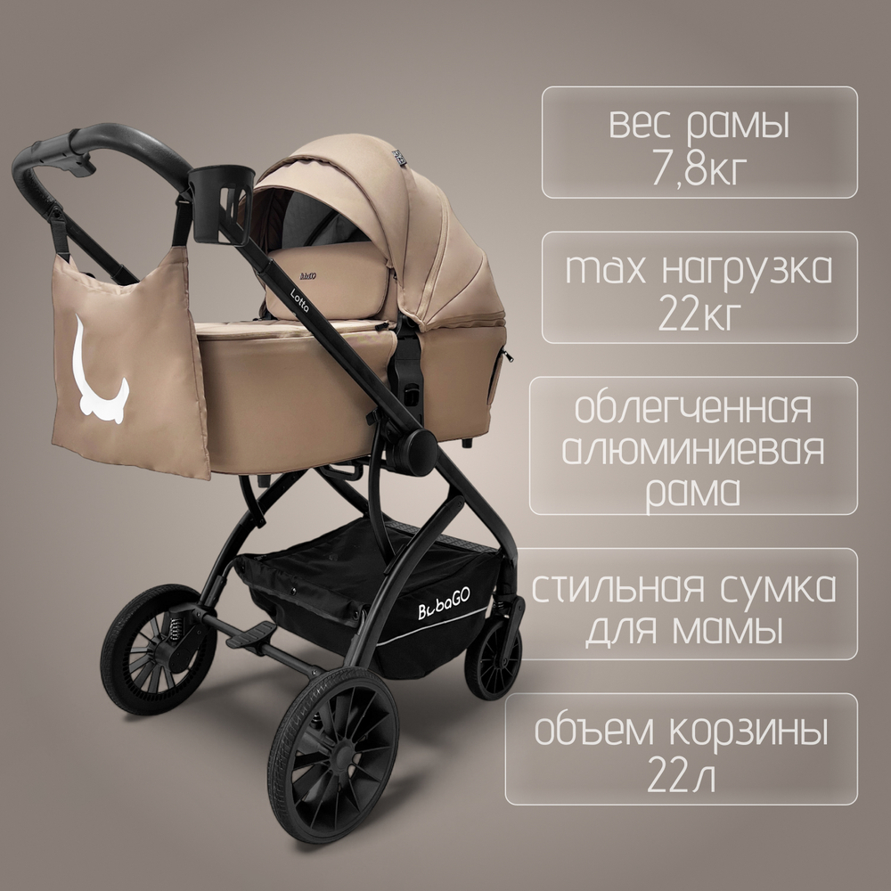 Модульная коляска BubaGO Lotta Thermo 3в1