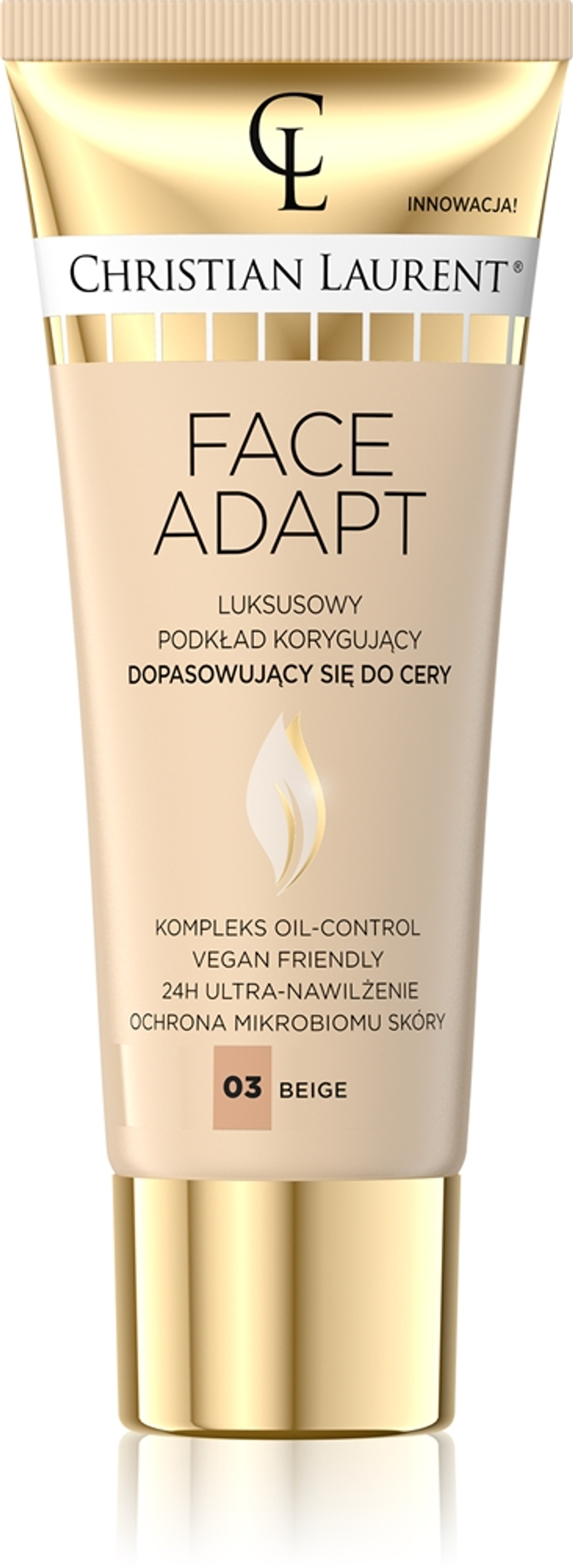 Christian Laurent Face Adapt - Увлажняющий тональный крем с эффектом разглаживания оттенок 03 Beige, 30 ml