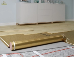 Подложка рулонная SoliD IXPE Thermo с интегрированной пароизоляцией 1000x15000x1мм