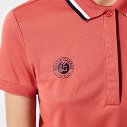 Женское поло Lacoste Women's Roland Garros Polo Logo - pink/navy blue