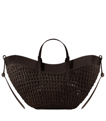 POLENE СУМКА CYME RAFFIA, ЦВЕТ ЧЕРНОГО ДЕРЕВА