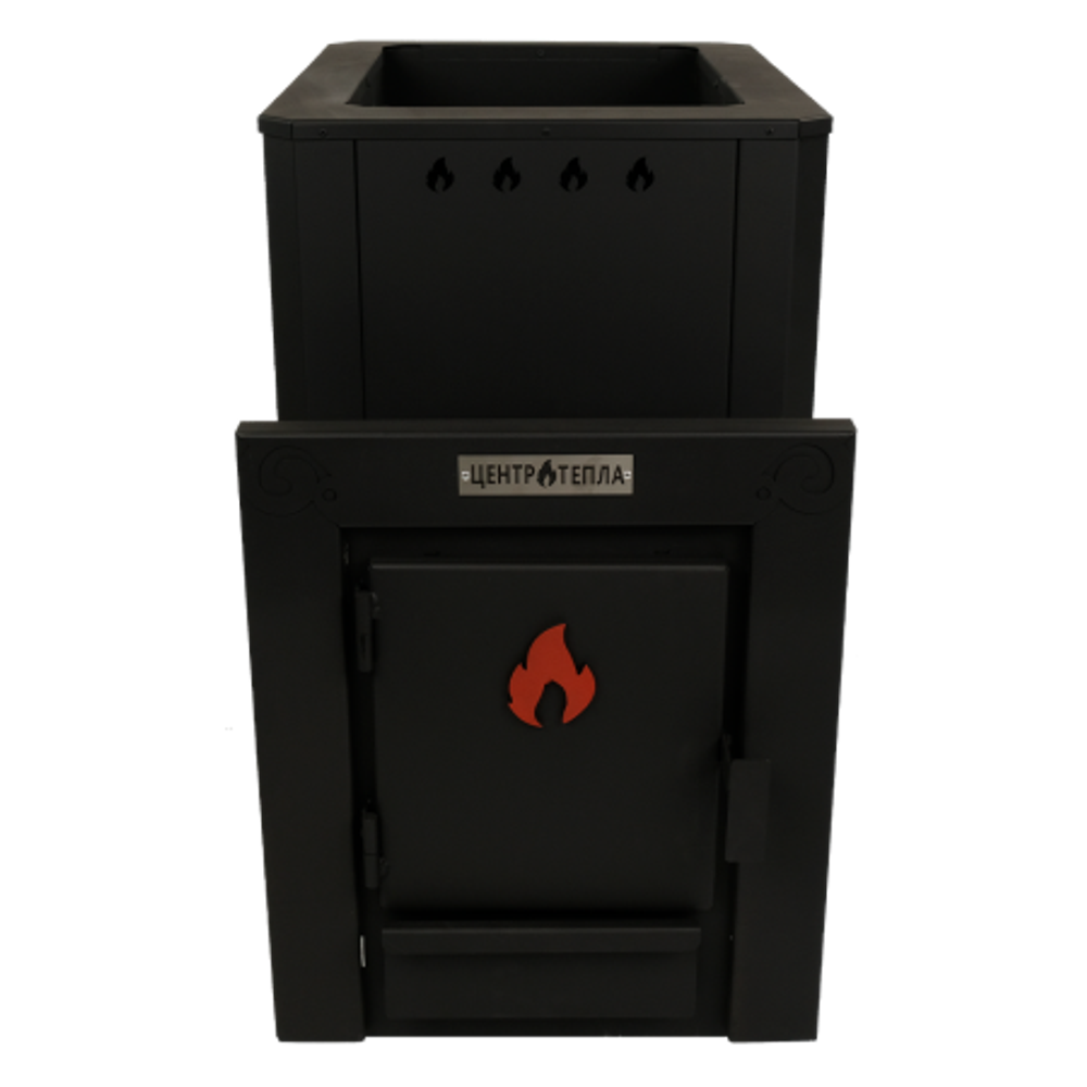 Печь банная "Грация-20" BLACK с-я /КУЗБАСС 8мм