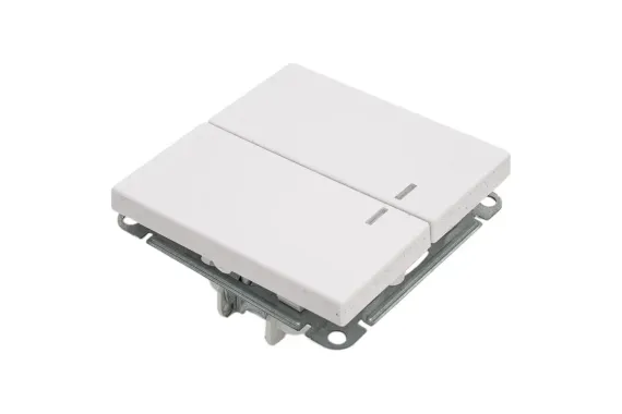 Выключатель Systeme Electric ARTGALLERY 2 клавиши с индикатором белый 39392