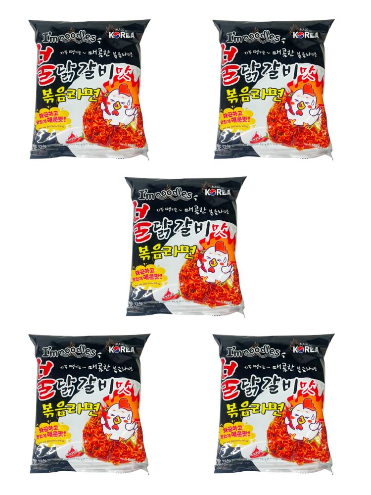 Лапша корейская I'm Noodles Buldak Original Ramen 124 г x 5 шт