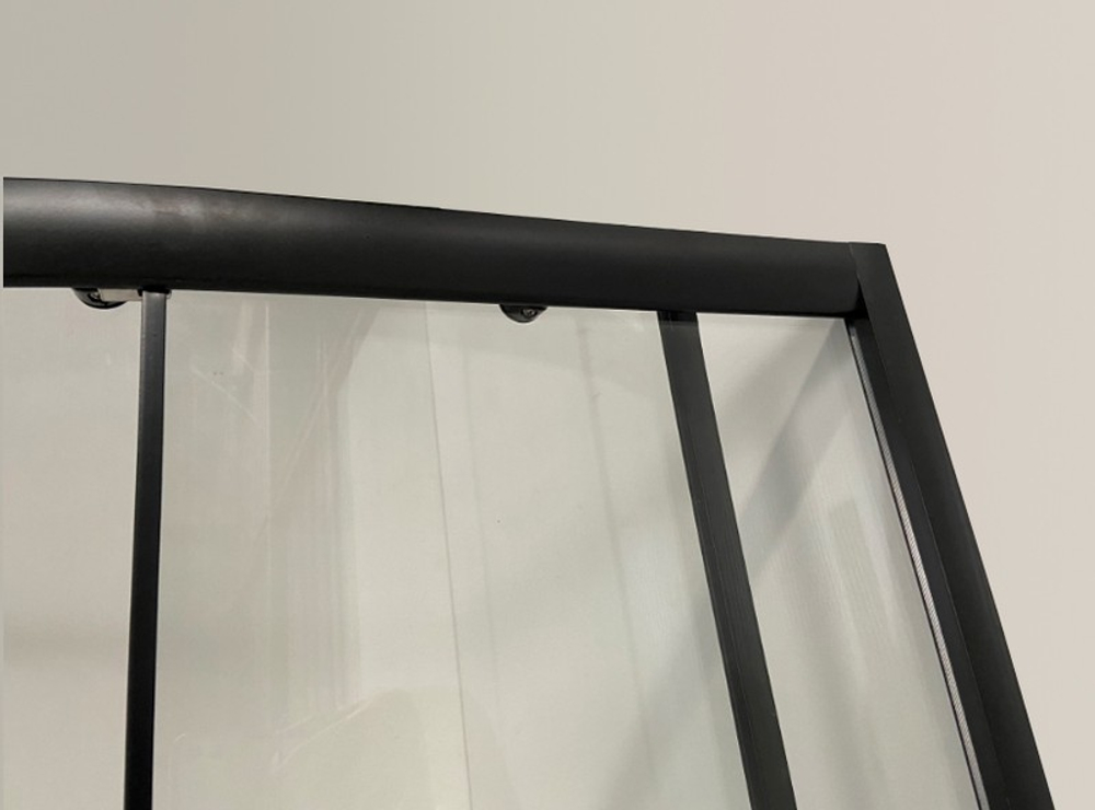 Душевой уголок Niagara Eco NG-003-14BLACK (80х80х195) низкий поддон(13см),черный,стекло мозаика,2 места