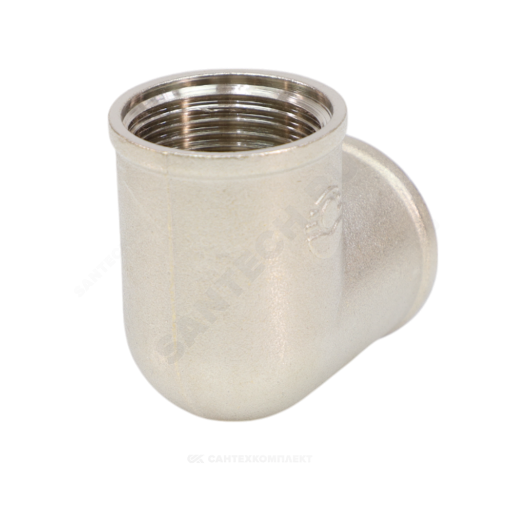 Угольник латунь никель Ду 15 (1/2") ВР/ВР VALFEX VF.090.N.012