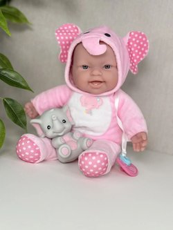 Кукла для девочки мягконабивная в костюме Слоника 30см (35300)