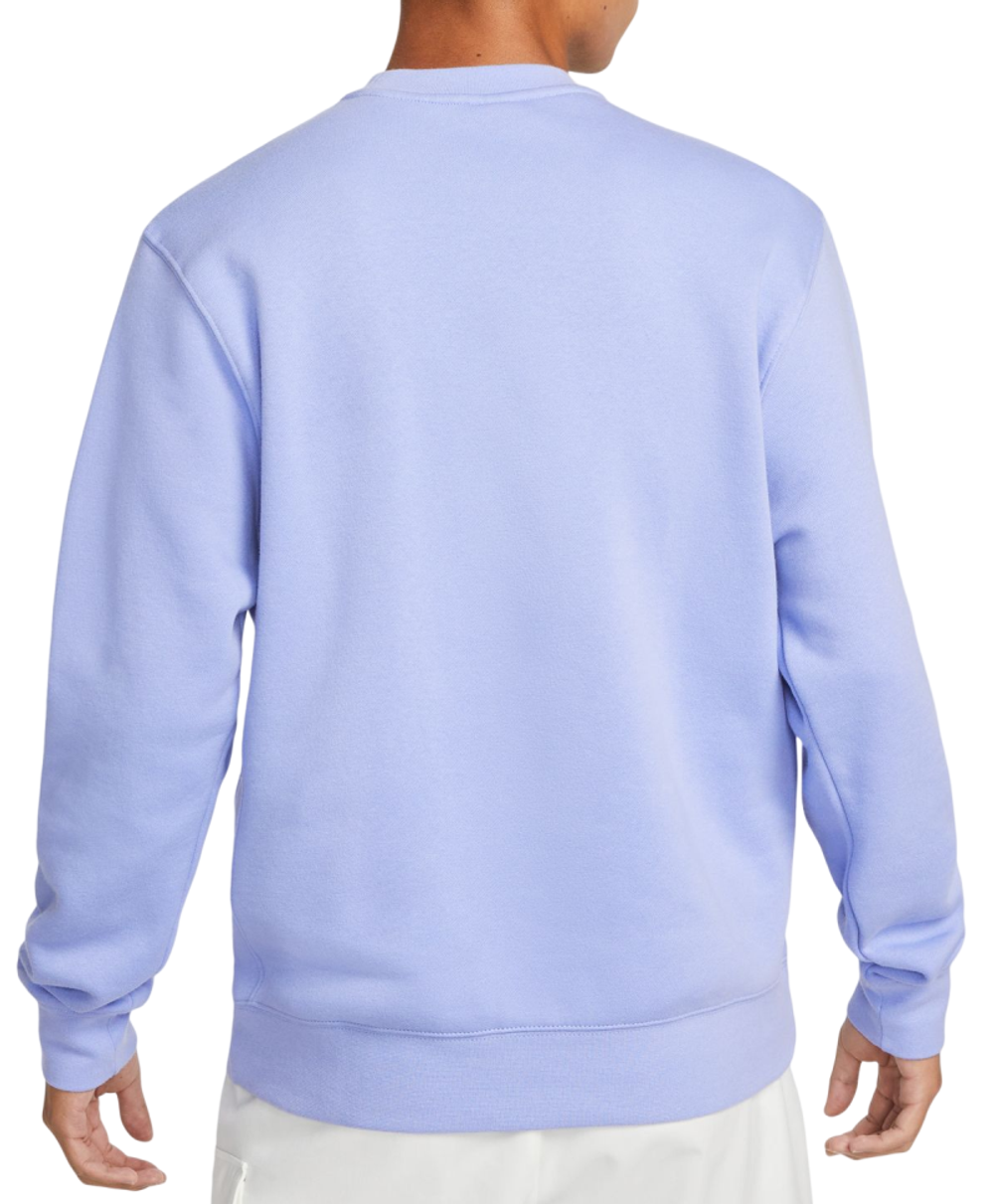 Мужская кофта теннисная Nike Swoosh Club Crew - light thistle/white